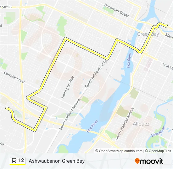 12 Bus Line Map