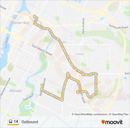 14 Bus Line Map