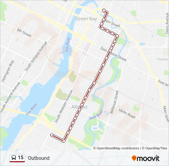 15 Bus Line Map