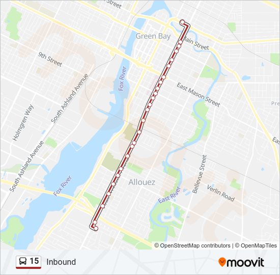 15 Bus Line Map