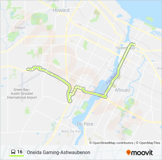 16 Bus Line Map
