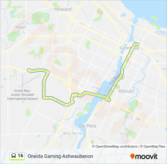 16 Bus Line Map