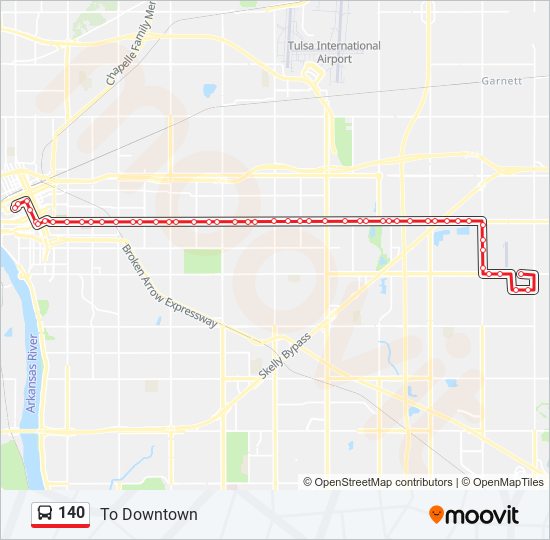 Mapa de 140 de autobús