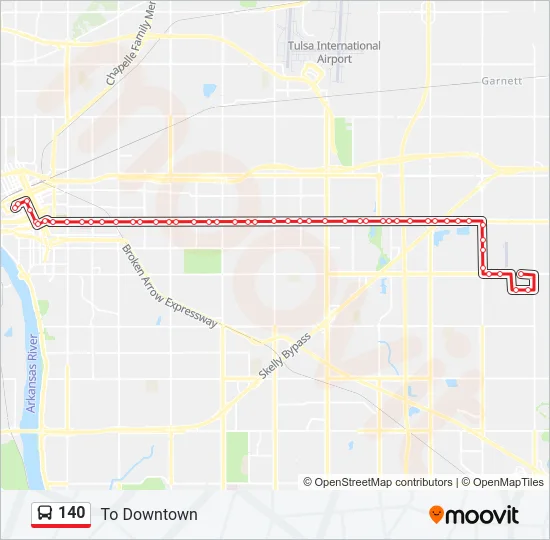 140 Bus Line Map