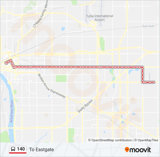 140 Bus Line Map