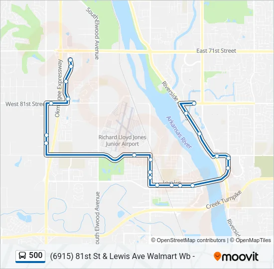 500 Bus Line Map