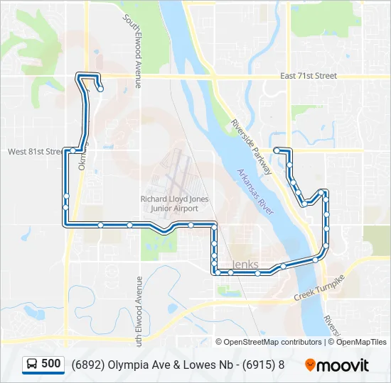 500 Bus Line Map