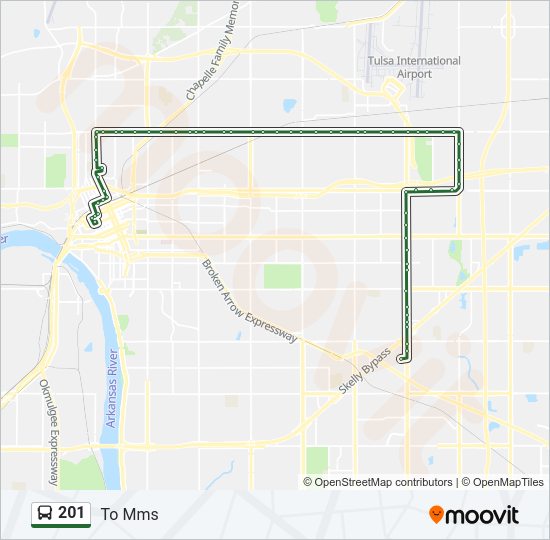 Mapa de 201 de autobús