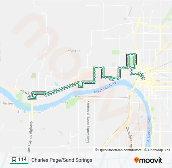114 Bus Line Map