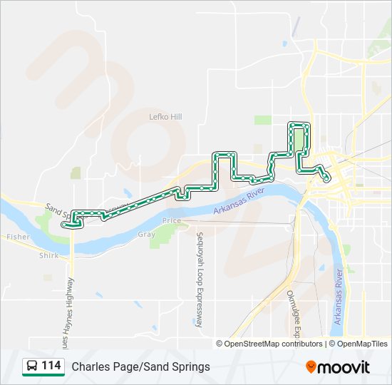 114 Bus Line Map