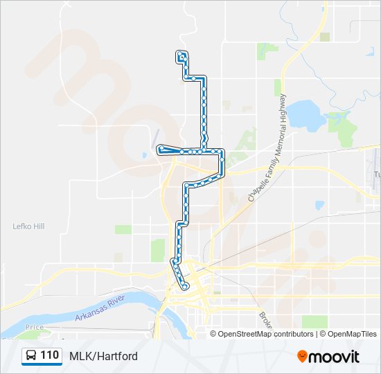 Mapa de 110 de autobús