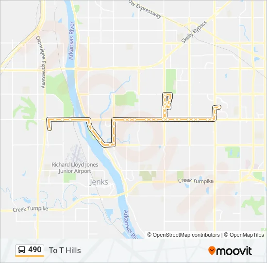 490 Bus Line Map