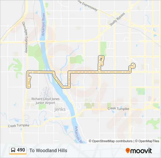 490 Bus Line Map