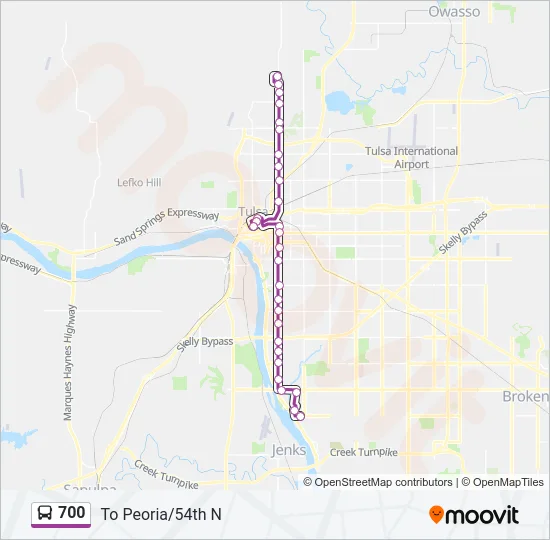 700 Bus Line Map