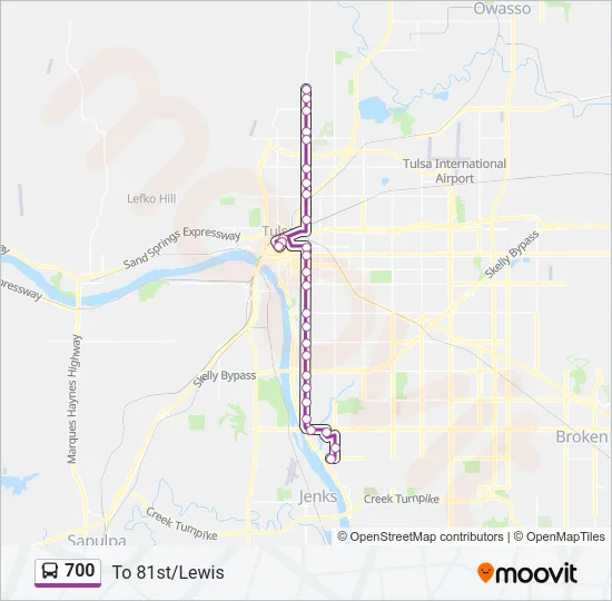 700 Bus Line Map