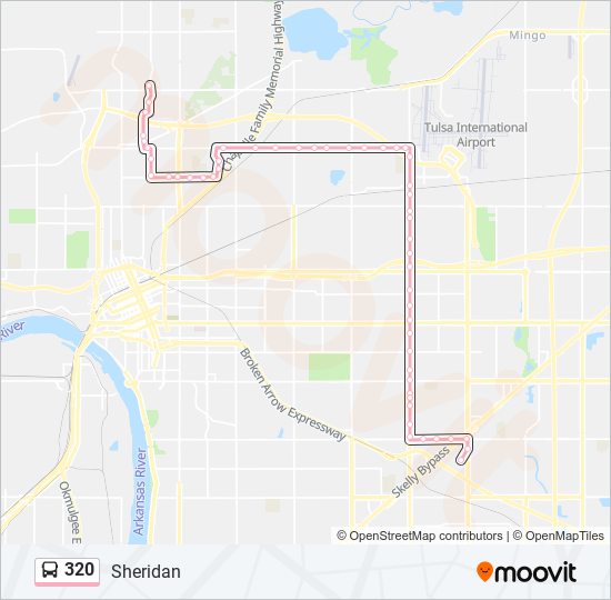 Mapa de 320 de autobús