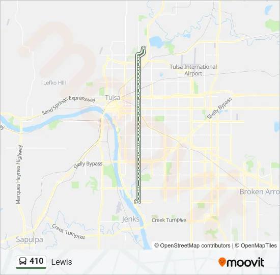 410 Bus Line Map