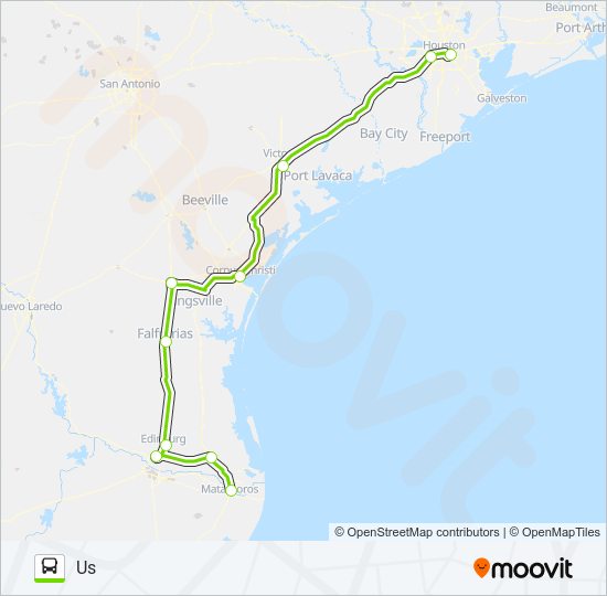 Ruta Flixbus Us1126: Horarios, Paradas Y Mapas - Brownsville Bus ...