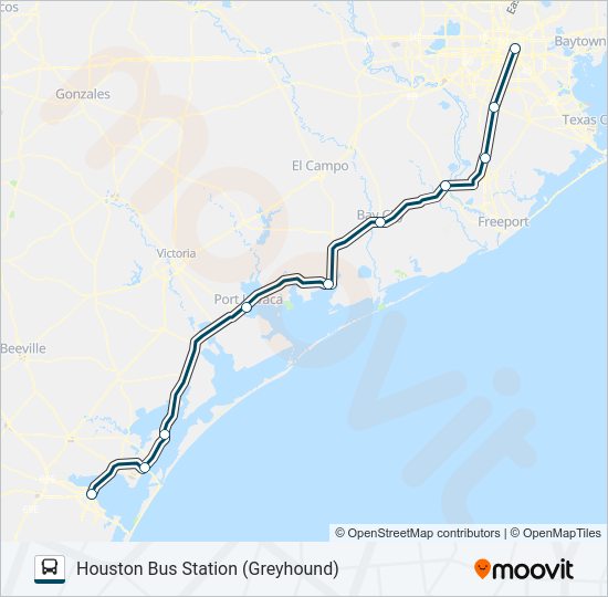 GREYHOUND US1126S Bus Line Map