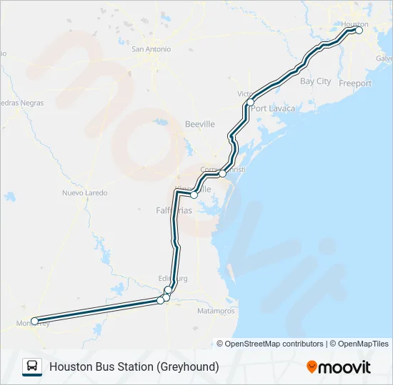 GREYHOUND US1128 Bus Line Map