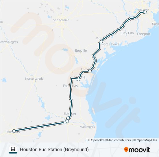 GREYHOUND US1128 Bus Line Map