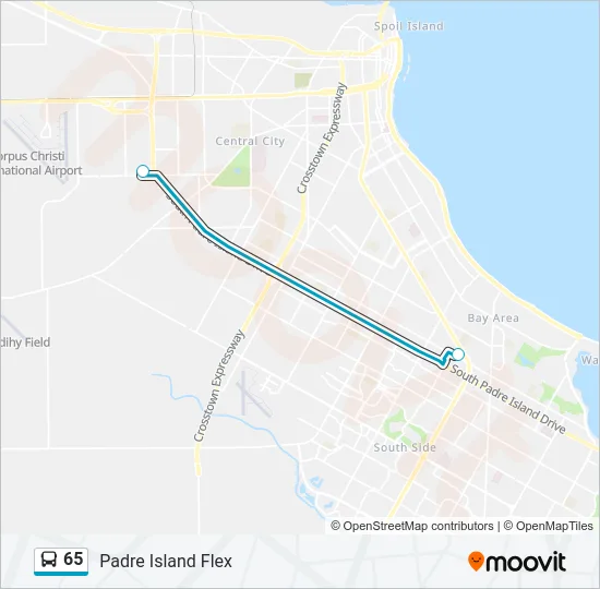 Mapa de 65 de autobús