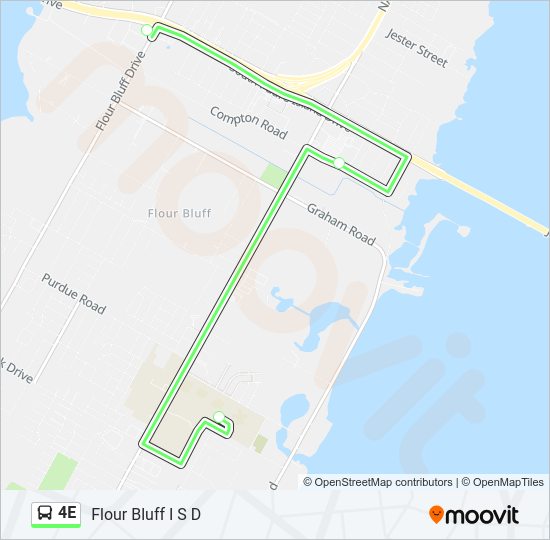 4E bus Line Map