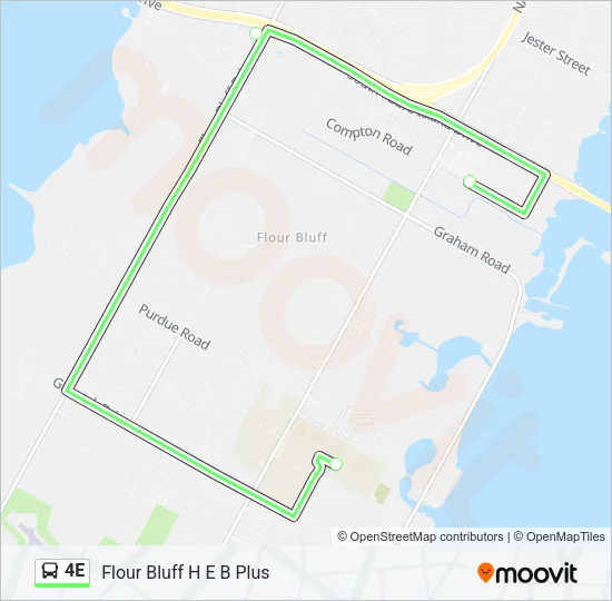 4E Bus Line Map