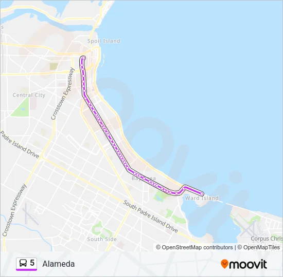 5 Bus Line Map