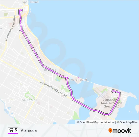 5 Bus Line Map
