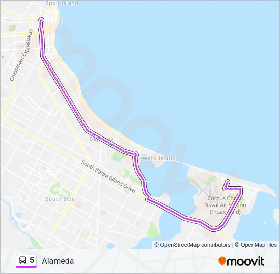 5 Bus Line Map