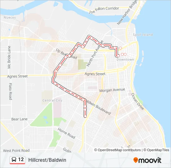 12 Bus Line Map