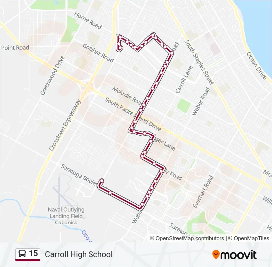 15 Bus Line Map