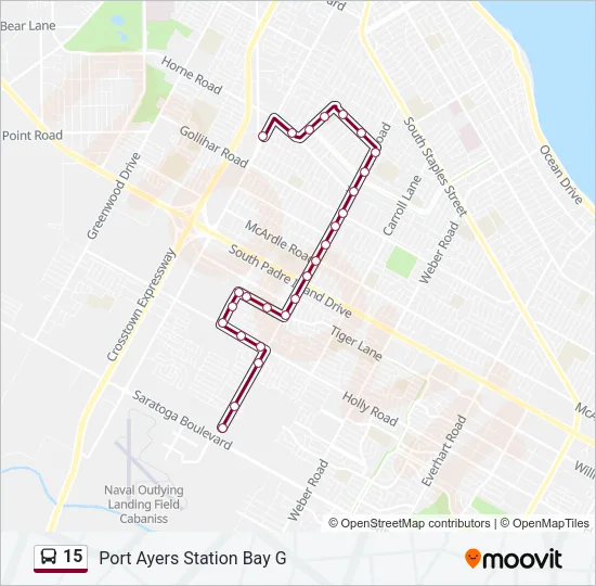 15 Bus Line Map