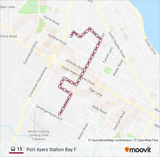 15 Bus Line Map