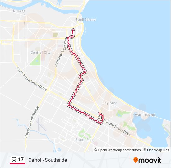 17 bus Line Map