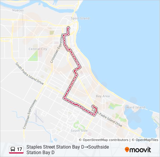 17 Route Schedules Stops Maps Staples Street Station Bay D Southside Station Bay D