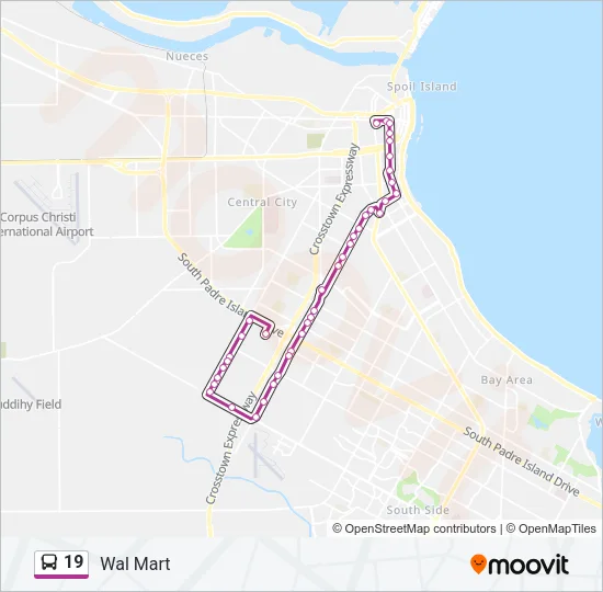 19 Bus Line Map