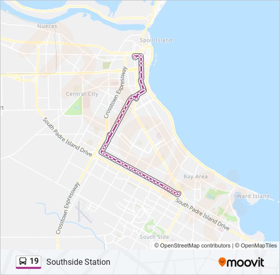 19 bus Line Map