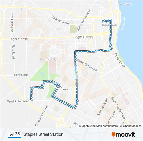 23 bus Line Map