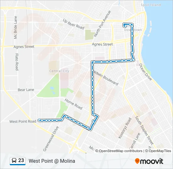 23 Bus Line Map