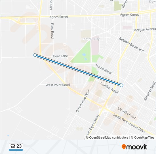 23 Route: Schedules, Stops & Maps - (Updated)