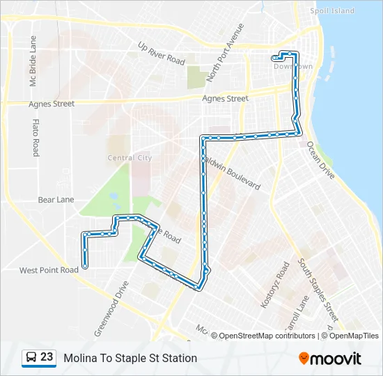 23 Bus Line Map