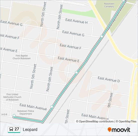 27 bus Line Map