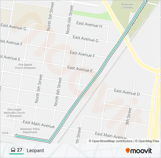 27 Bus Line Map