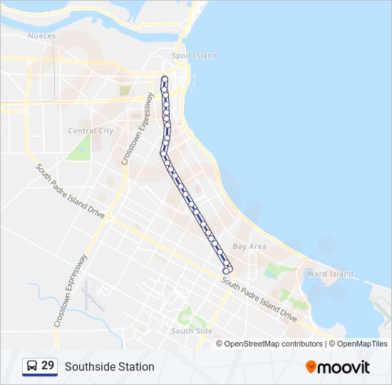 29 bus Line Map