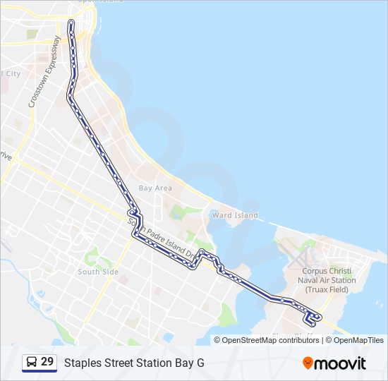 29 bus Line Map