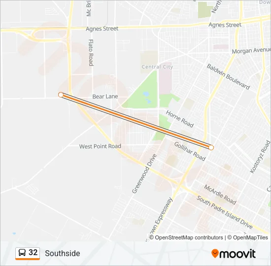 32 Bus Line Map
