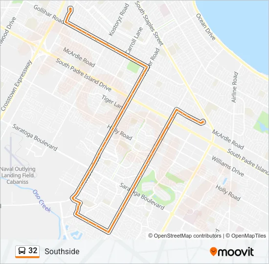 32 Bus Line Map