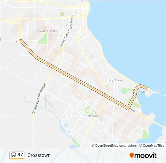 37 Bus Line Map